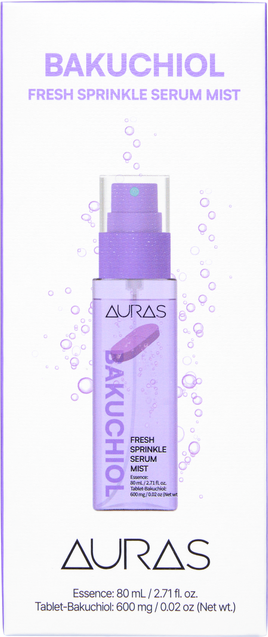 [AURAS] Bakuchiol Booster Ampoule Mist | Effervescent Formula with 10,000ppm Plant Retinol Boost for Pore Care & Firming