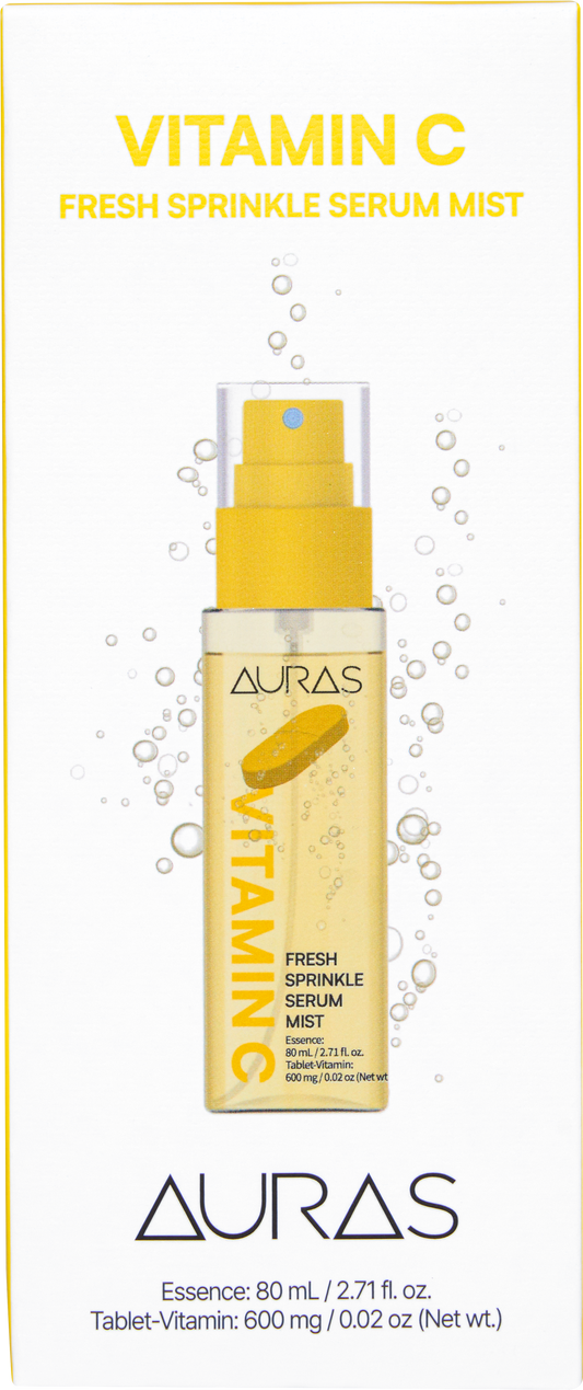 [AURAS] Vitamin C Booster Ampoule Mist | Pure Vitamin C · Effervescent Activation · Radiant Glow